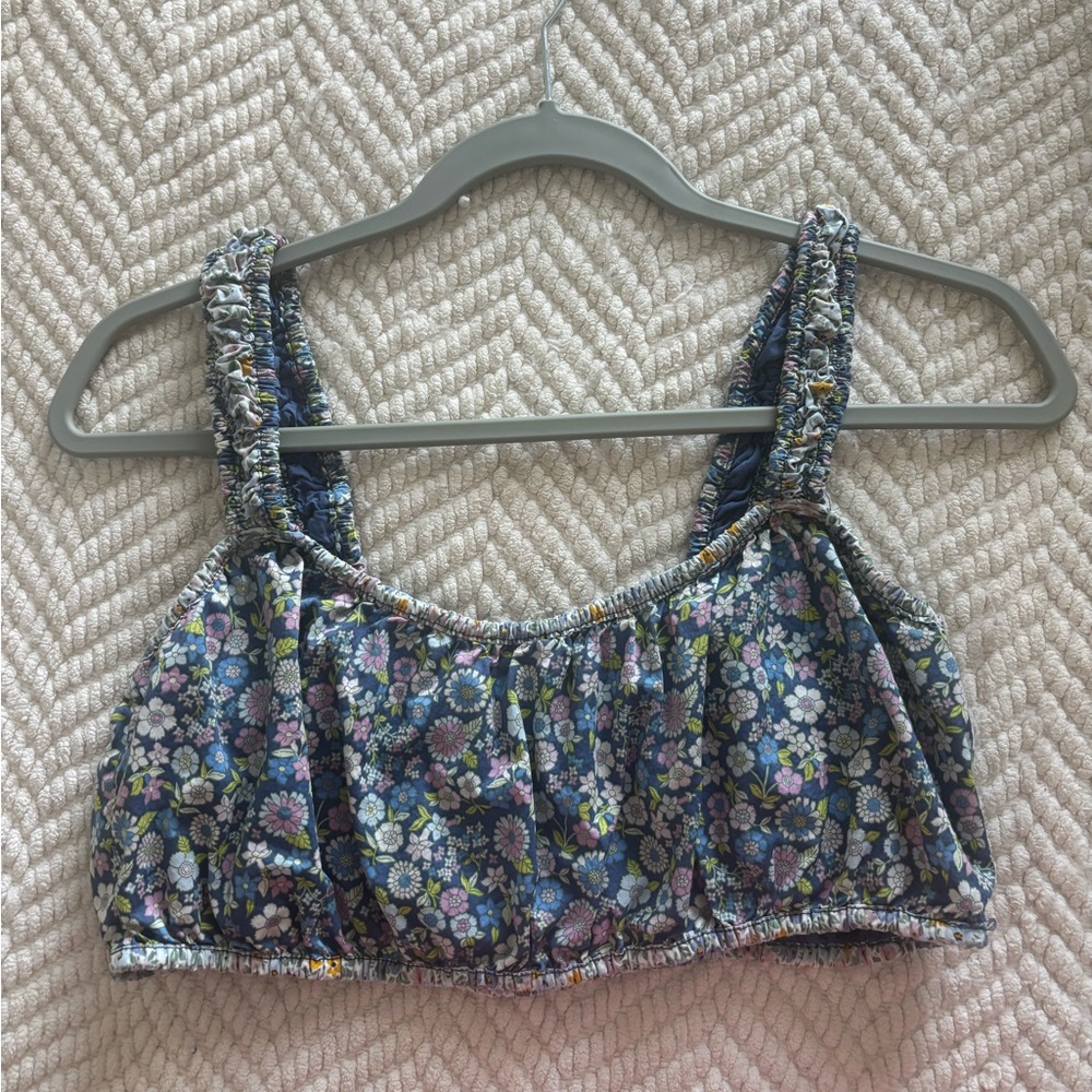 American Eagle Outfitters Blue Floral Top